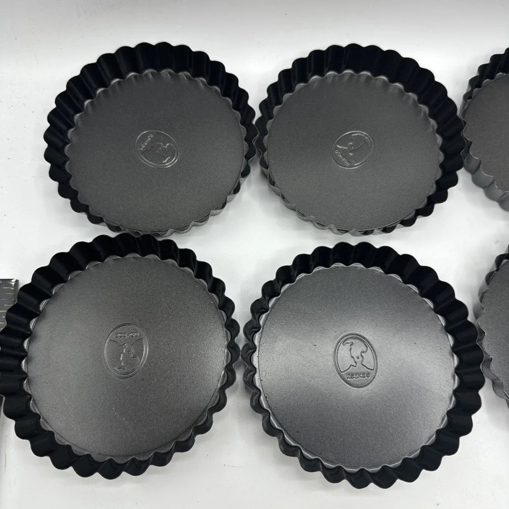 ROSHCO Mini Tart Pie Pans Set of 8 Non-Stick 4